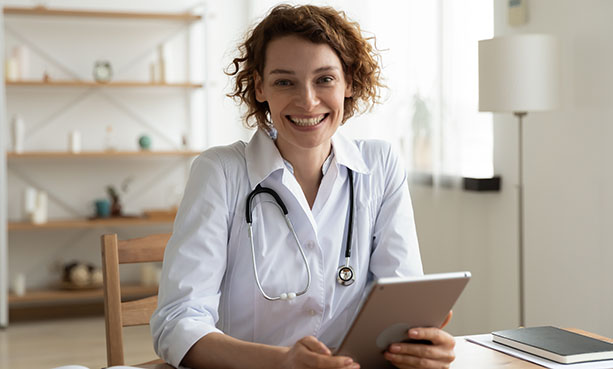 female doctor in office